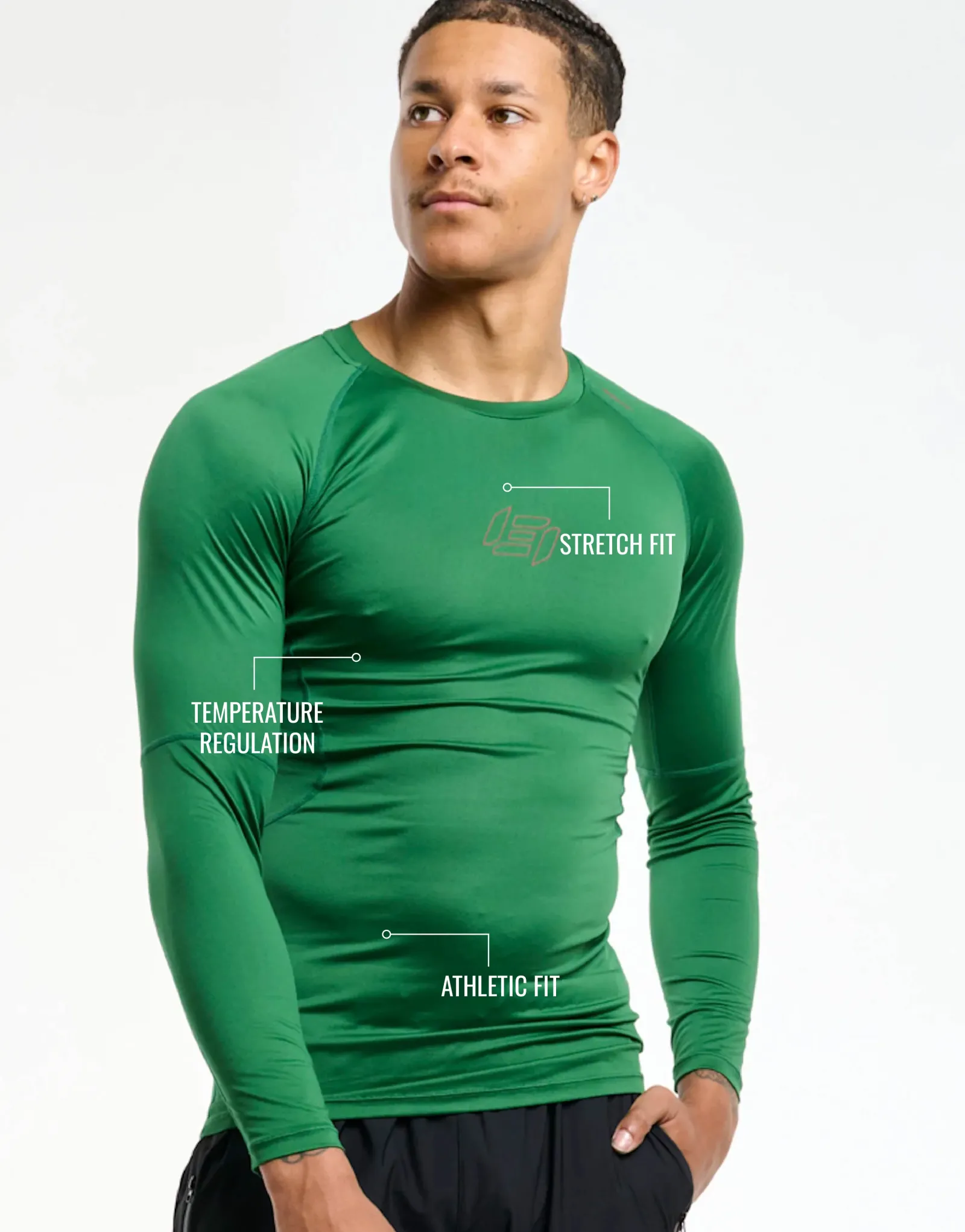 Sale ECHT Compression Long Sleeve Green