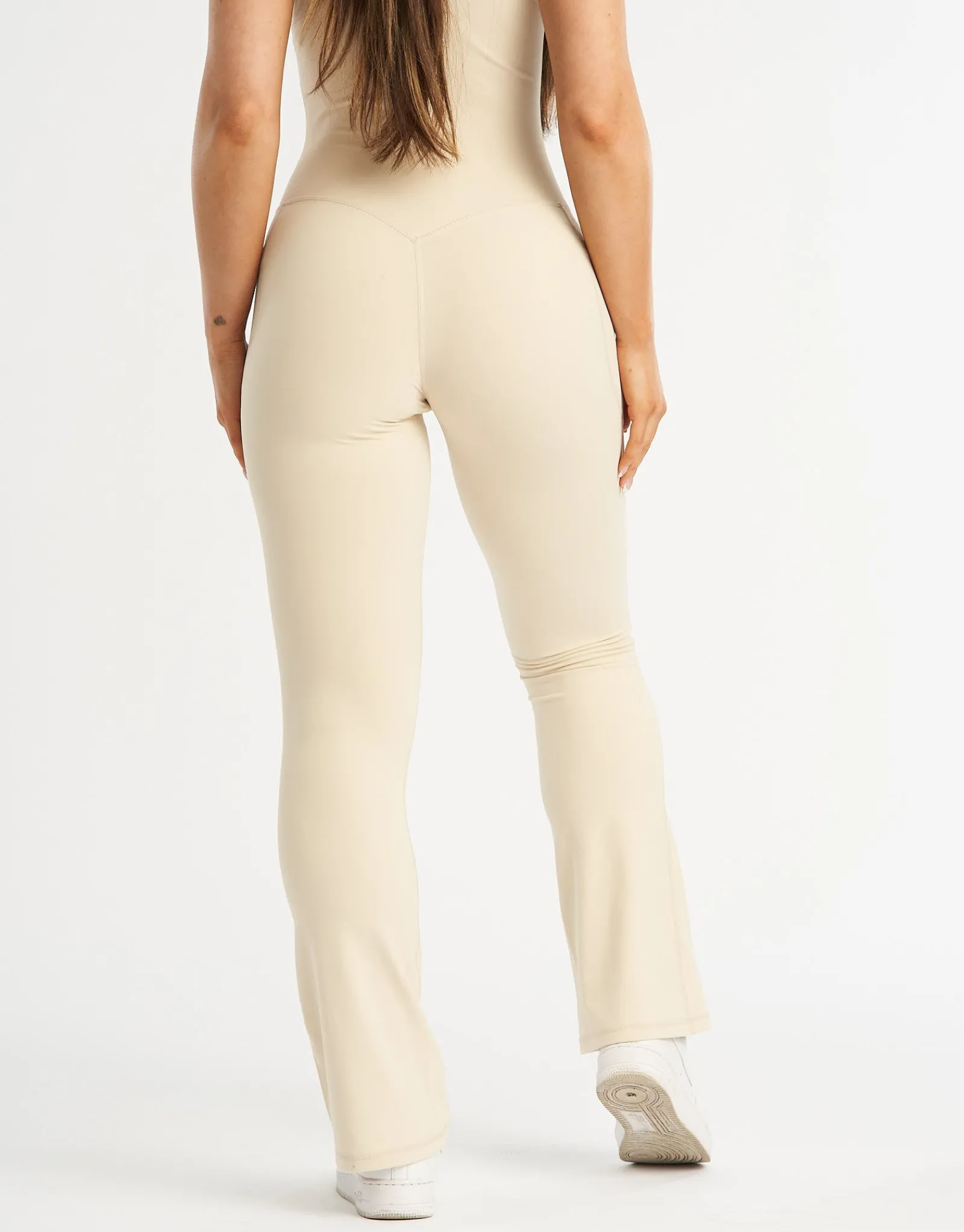 Best ECHT Core Pocket Unitard Flare Oatmeal