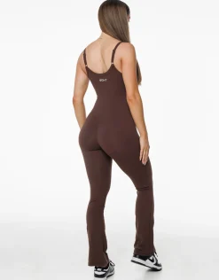 Best ECHT Core Unitard Flare Fudge Brown