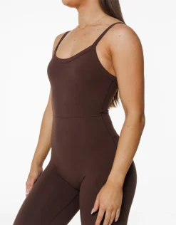 Best ECHT Core Unitard Flare Fudge Brown
