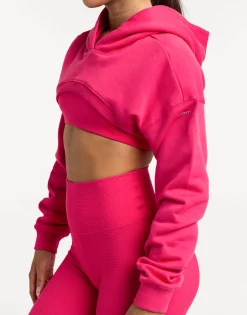 Outlet ECHT Cropped High Cut Hoodie Bright Pink