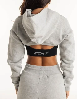 Online ECHT Cropped High Cut Hoodie Heather Grey