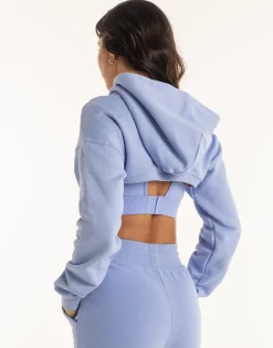 Online ECHT Cropped High Cut Hoodie Hydrangea Blue