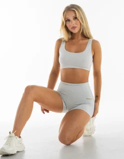 Hot ECHT Cropped Ribbed Tank Micro Grey
