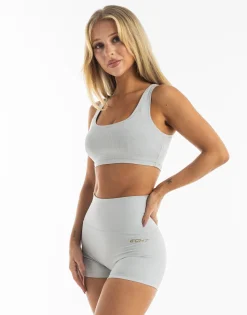 Hot ECHT Cropped Ribbed Tank Micro Grey