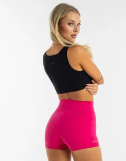 Clearance ECHT Cropped Ribbed Tank Black