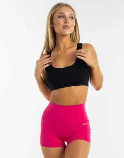 Clearance ECHT Cropped Ribbed Tank Black