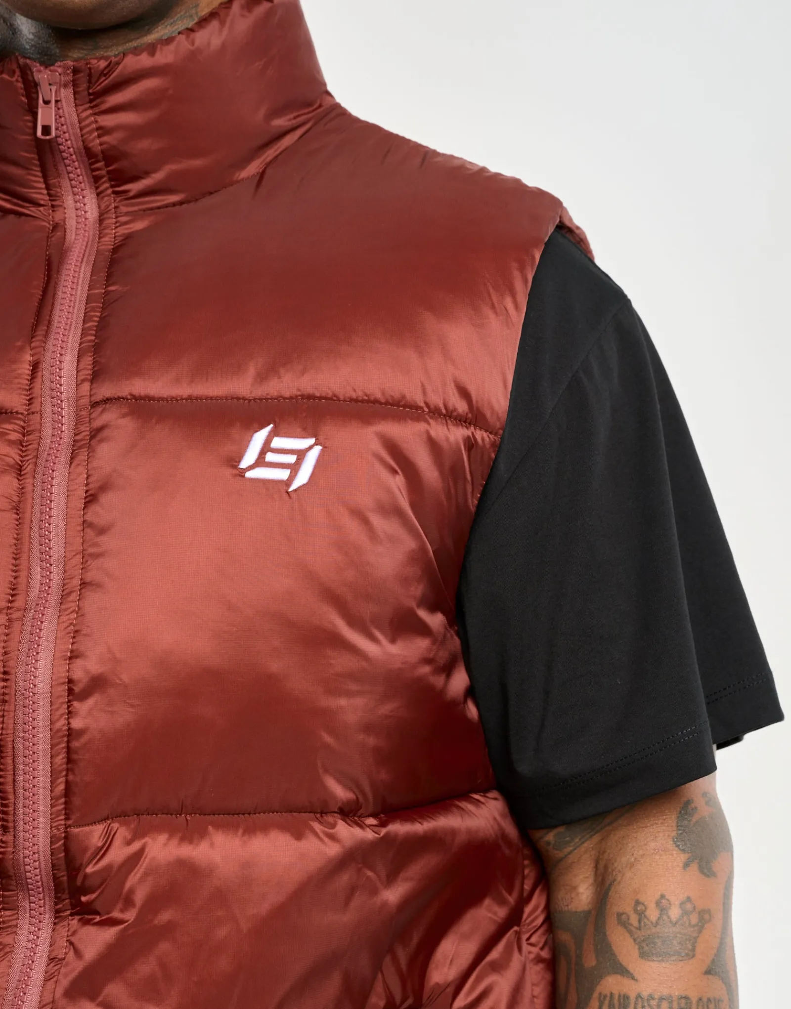 Outlet ECHT Dart Puffer Vest Brown