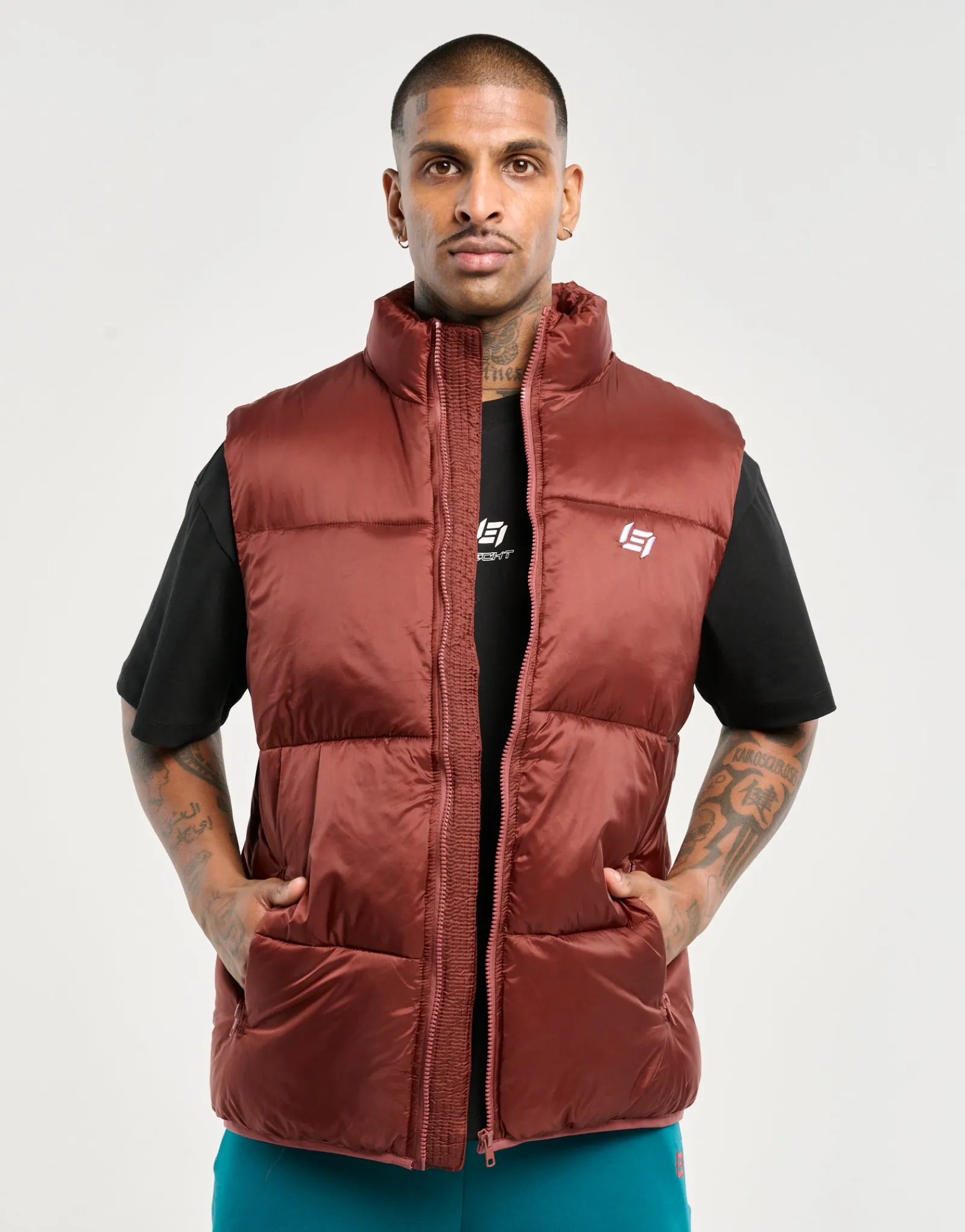 Outlet ECHT Dart Puffer Vest Brown