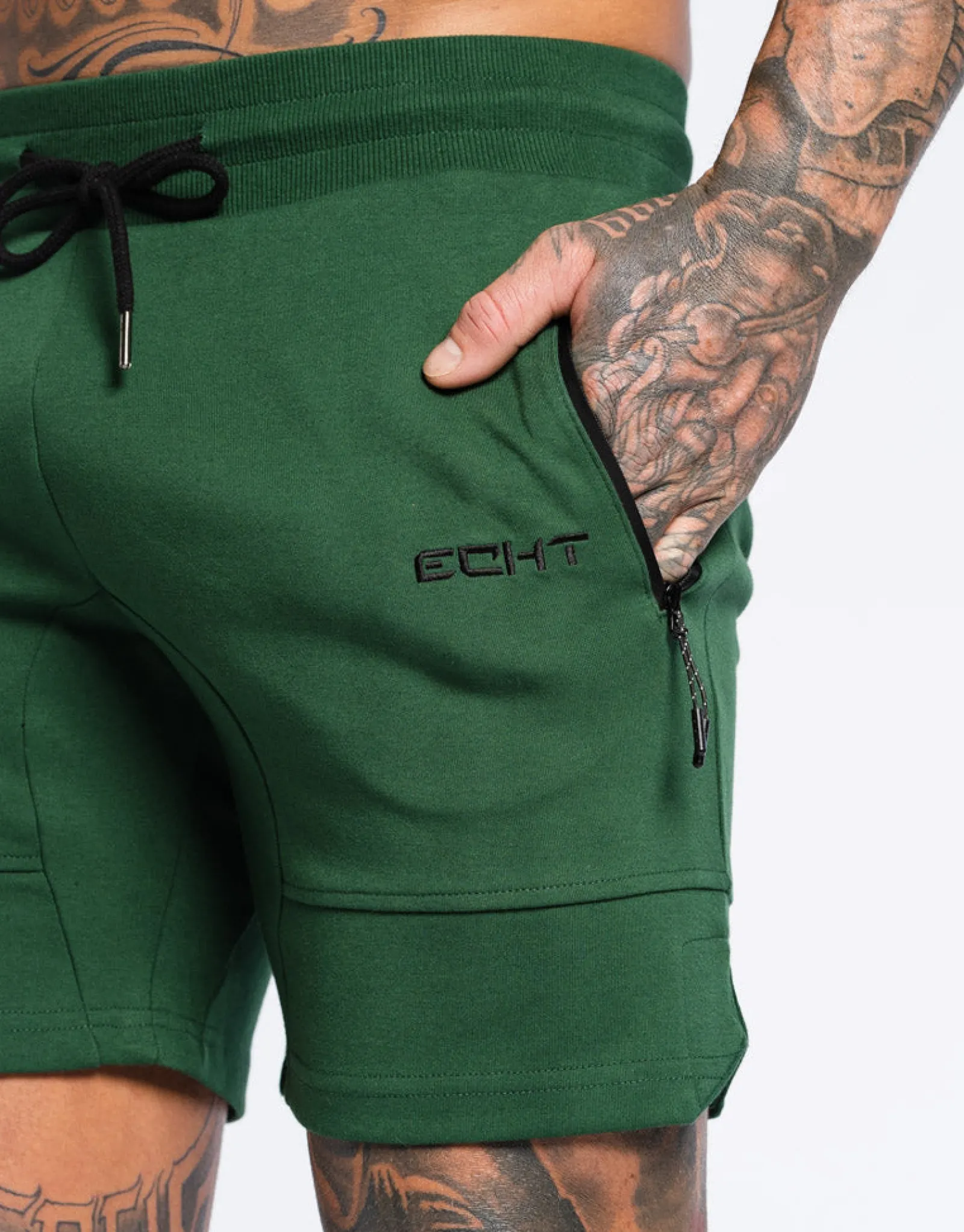 Hot ECHT Force Knit Shorts Dark Green