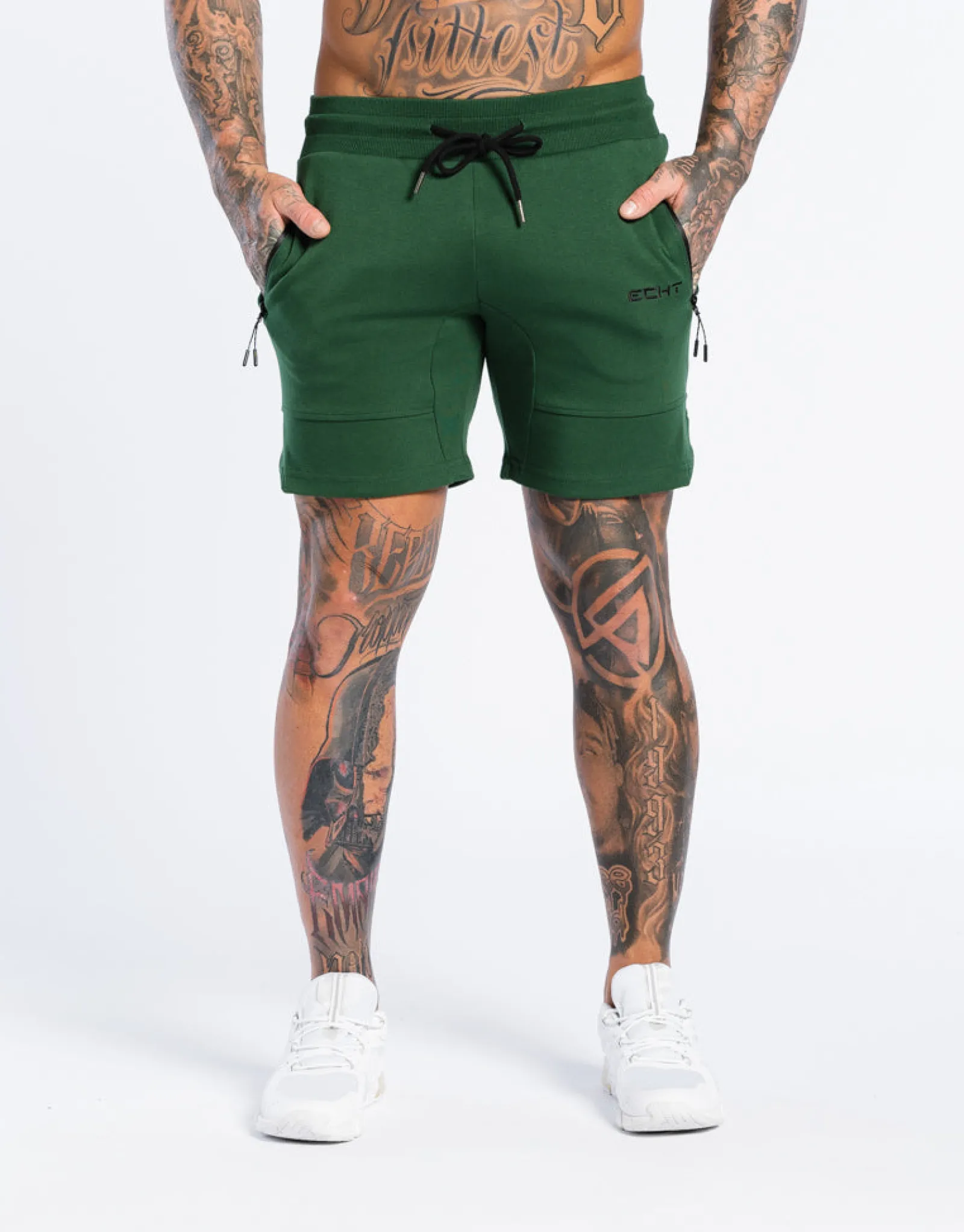 Hot ECHT Force Knit Shorts Dark Green