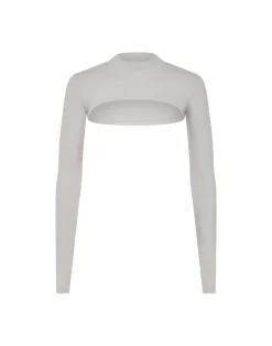 Outlet ECHT Ribbed High Cut Long Sleeve Micro Grey