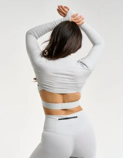 Outlet ECHT Ribbed High Cut Long Sleeve Micro Grey