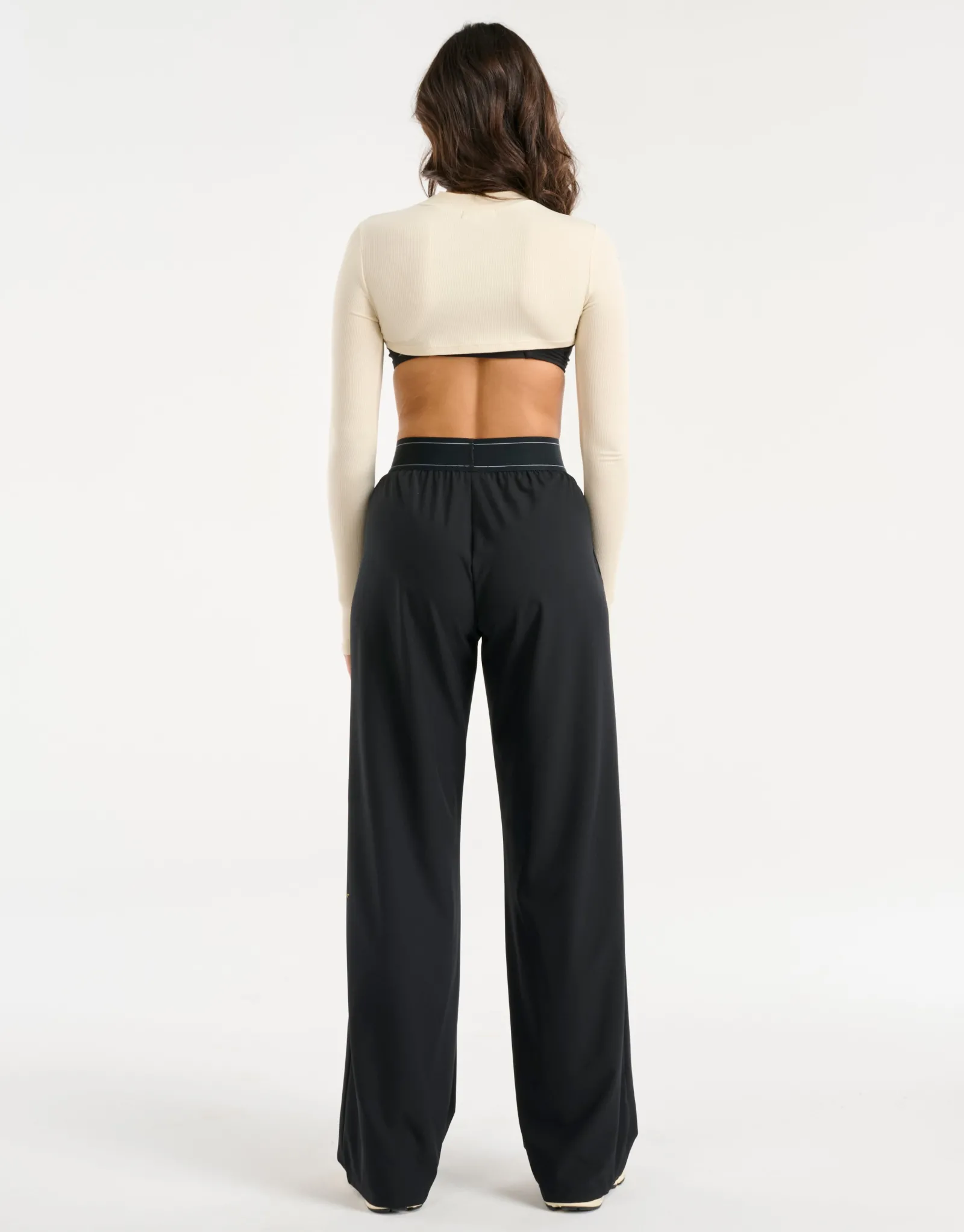 Hot ECHT Ribbed High Cut Long Sleeve Taupe