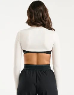 Online ECHT Ribbed High Cut Long Sleeve White