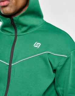 Clearance ECHT Tech Zip-Up Hoodie Green