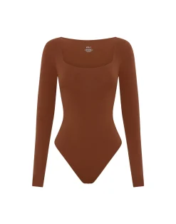 Fashion ECHT Elemental L Square Bodysuit Brown