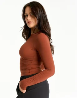 Clearance ECHT Elemental Long Sleeve T-Shirt Brown