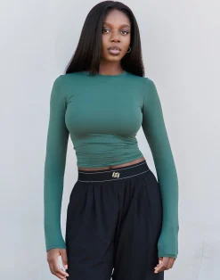 New ECHT Elemental Long Sleeve T-Shirt Green