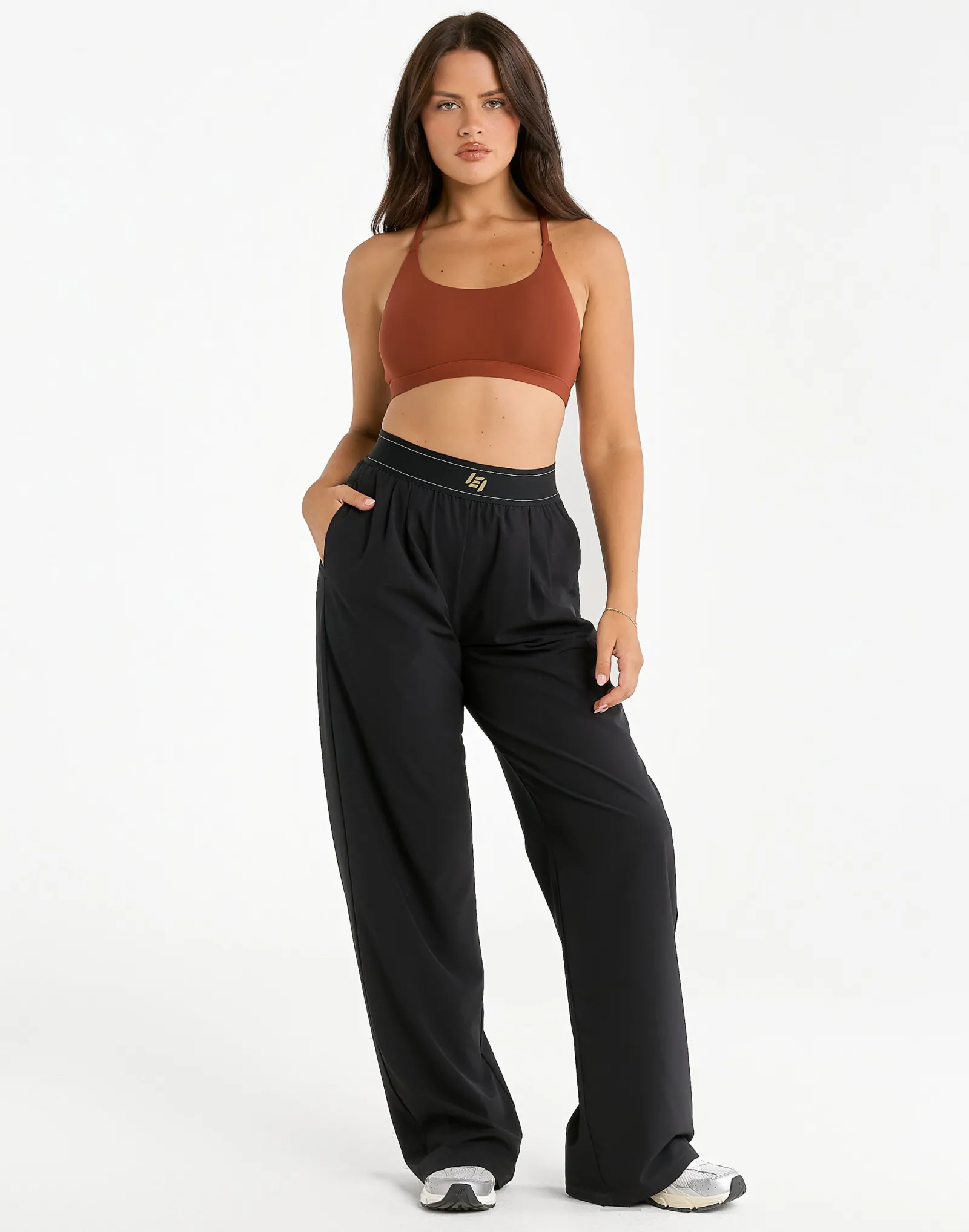 New ECHT Elemental Raceback Scoop Bralette Brown