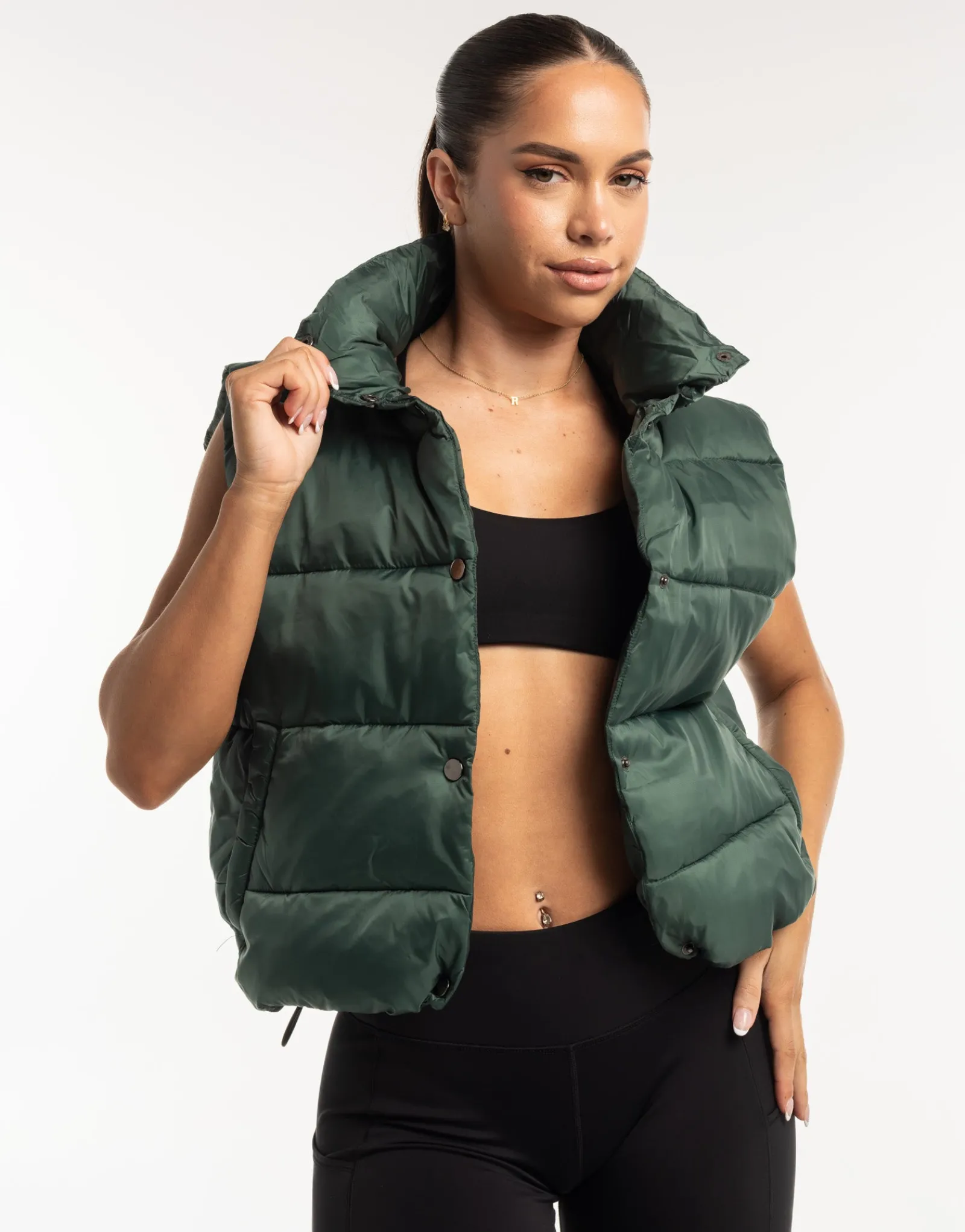 Sale ECHT Elevate Puffer Vest Emerald Green