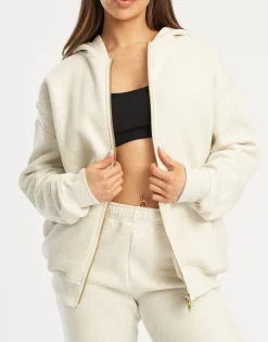 Sale ECHT Essential Zip-Up Hoodie Heather Grey