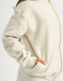 Sale ECHT Essential Zip-Up Hoodie Heather Grey