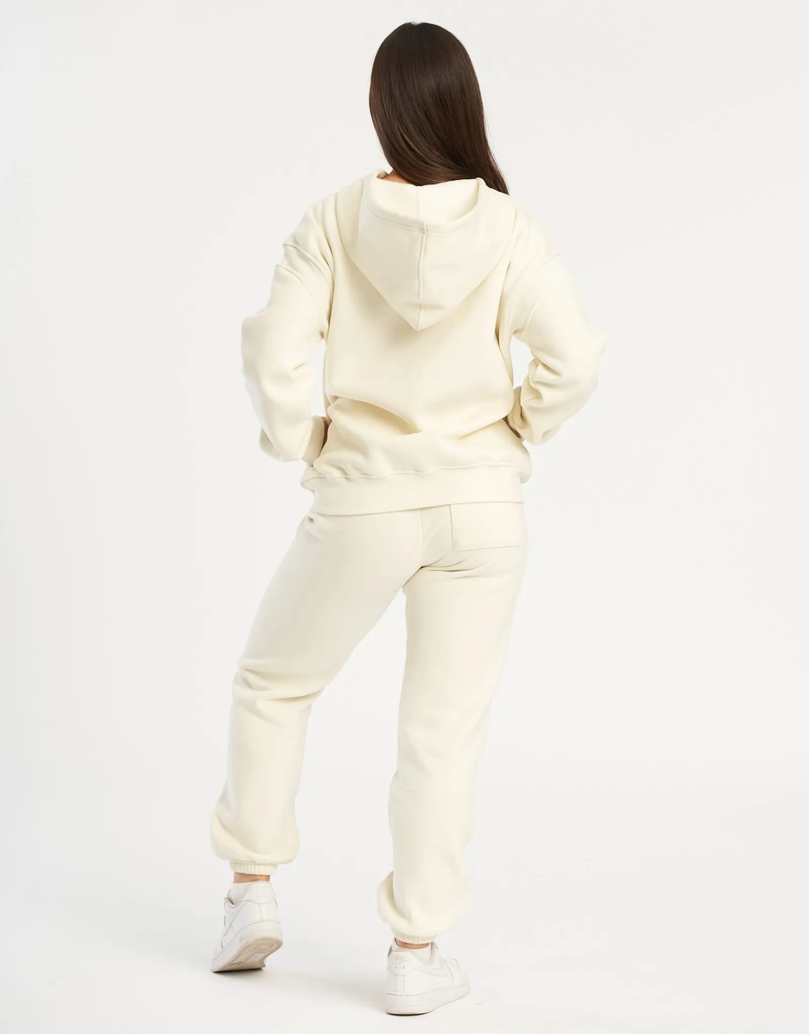 Fashion ECHT Essential Zip-Up Hoodie Cannoli Cream