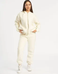 Fashion ECHT Essential Zip-Up Hoodie Cannoli Cream