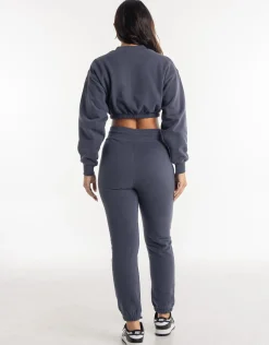 New ECHT Esteem Cropped Sweater Smoke Grey