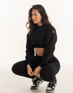 Discount ECHT Esteem Cropped Sweater Black
