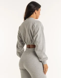 Clearance ECHT Esteem Cropped Sweater Heather Grey