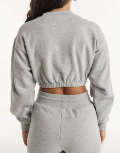 Clearance ECHT Esteem Cropped Sweater Heather Grey