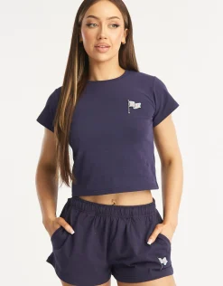 Fashion ECHT Flag Baby Tee Eclipse Blue