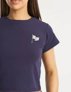 Fashion ECHT Flag Baby Tee Eclipse Blue