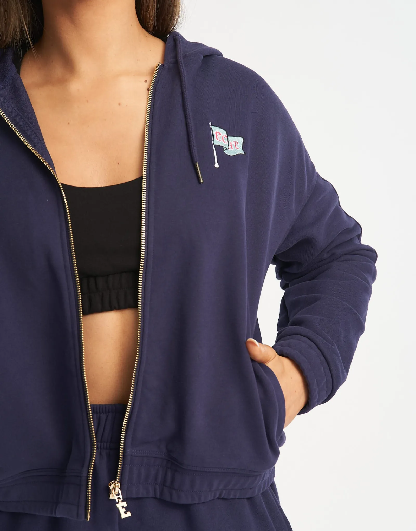 Hot ECHT Flag Zip-Up Jacket Eclipse Blue