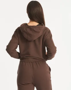 Outlet ECHT Flag Zip-Up Jacket Fudge Brown