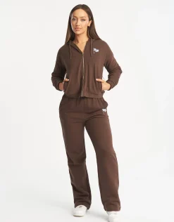 Outlet ECHT Flag Zip-Up Jacket Fudge Brown