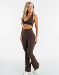 Fashion ECHT Flare Leggings Fudge Brown