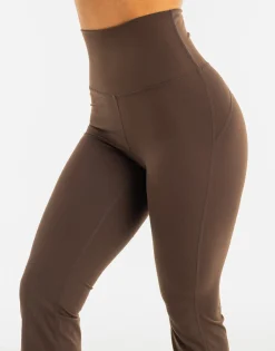 Fashion ECHT Flare Leggings Fudge Brown