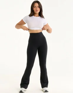 Hot ECHT Flare Lycra Leggings Black
