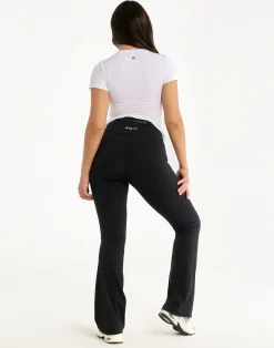 Hot ECHT Flare Lycra Leggings Black
