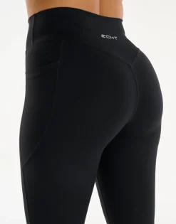 Outlet ECHT Flare Lycra Pocket Leggings Black