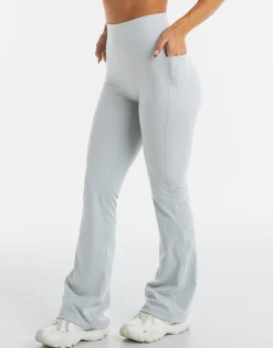 Fashion ECHT Flare Pocket Leggings Micro Grey