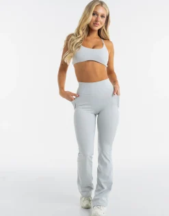 Fashion ECHT Flare Pocket Leggings Micro Grey