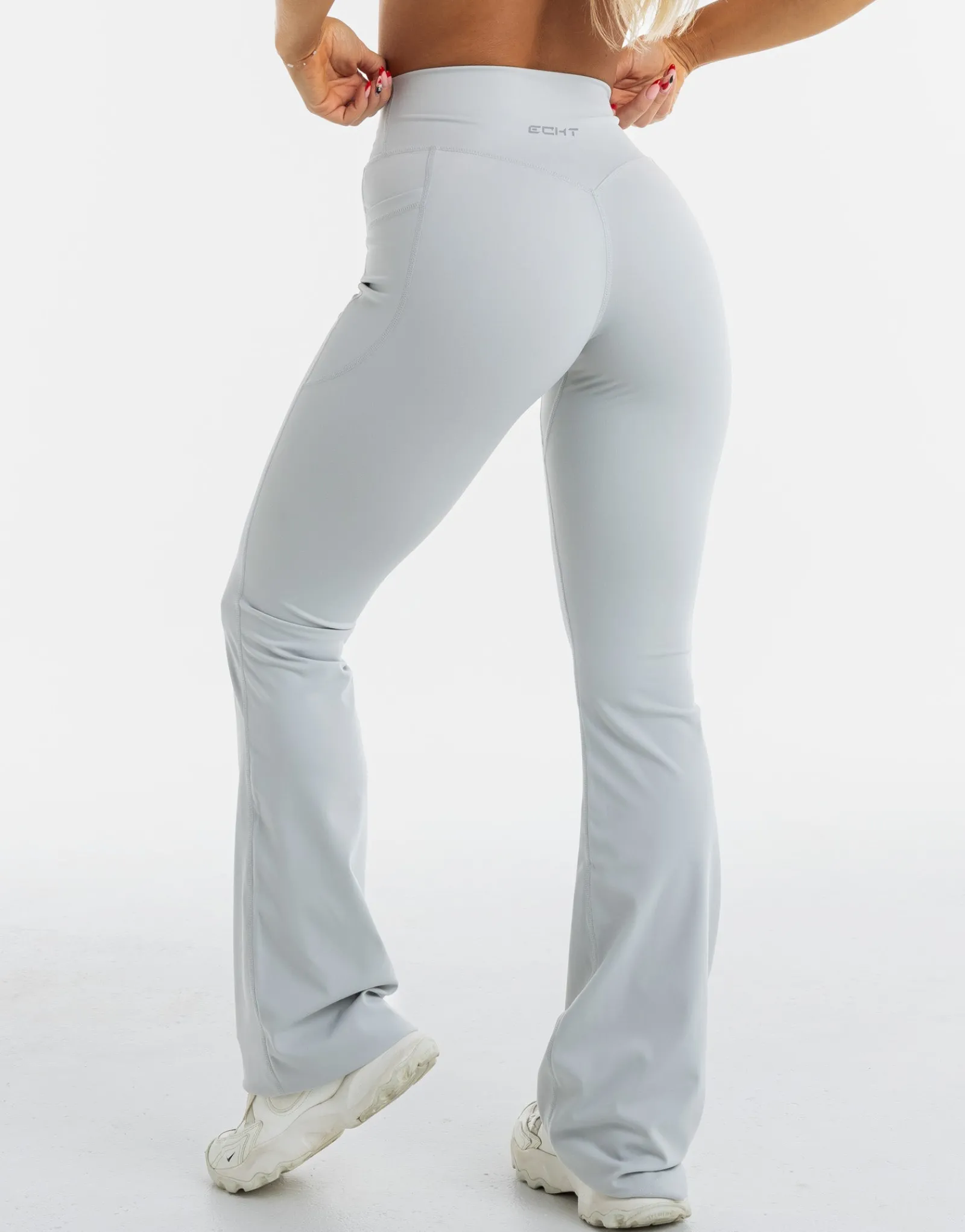 Fashion ECHT Flare Pocket Leggings Micro Grey