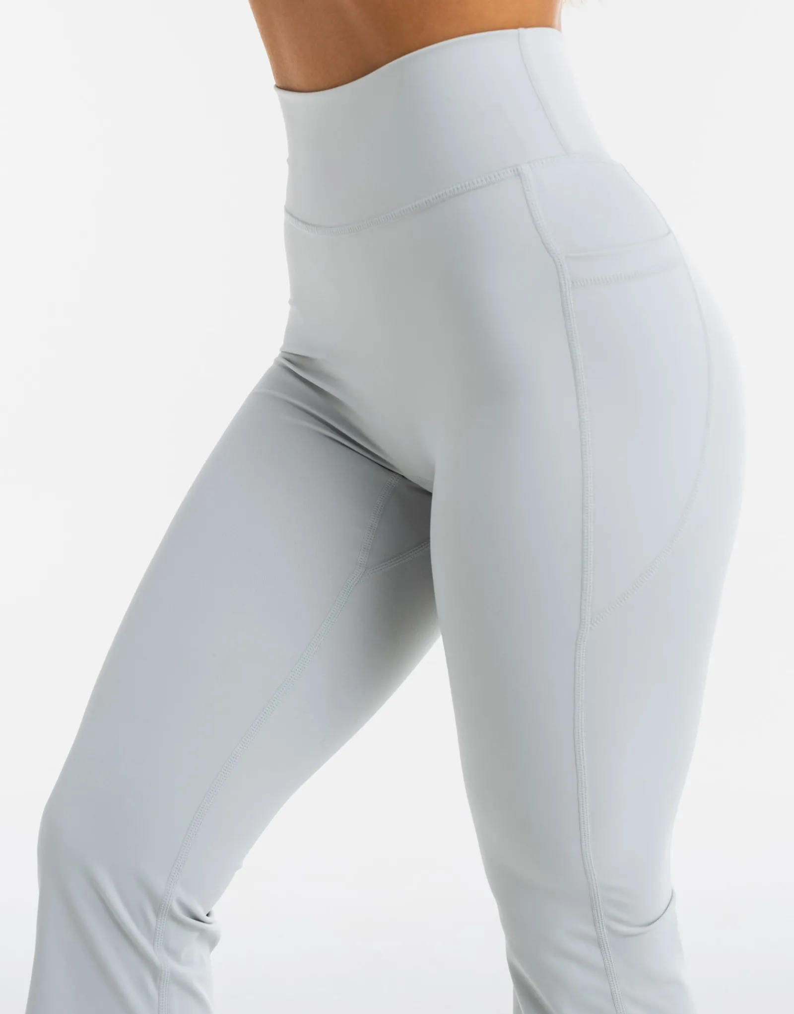 Fashion ECHT Flare Pocket Leggings Micro Grey