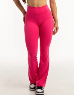 New ECHT Flare Pocket Leggings Bright Pink