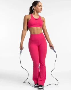 New ECHT Flare Ribbed Leggings Bright Pink