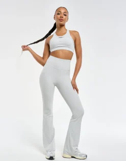 New ECHT Flare Ribbed Leggings Micro Grey